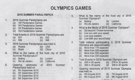 Olympics Games PPSC