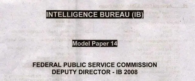 intelligence Bureau MCQs