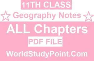 1st Year Geography Notes