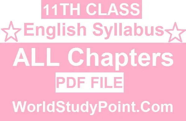 1st Year English Latest Syllabus Notes