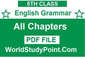 5th Class English Grammar Notes