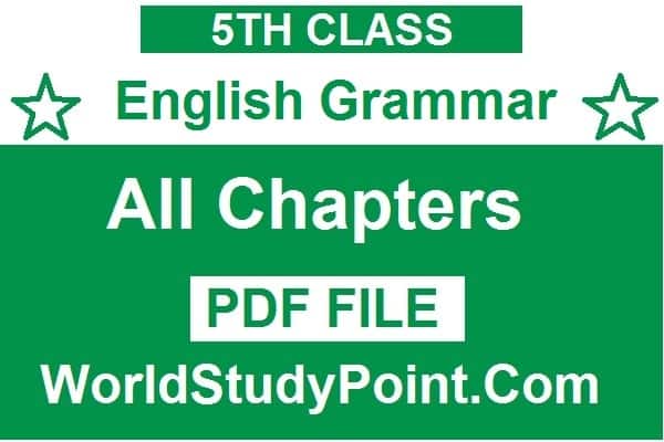 5th Class English Grammar Notes