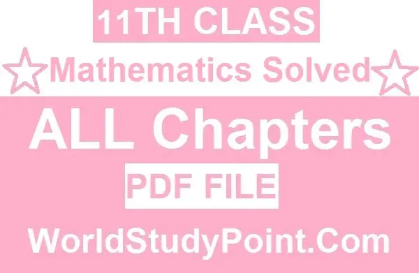 1st Year Mathematics Solved Notes