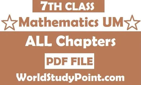 7th Class Mathematics Notes