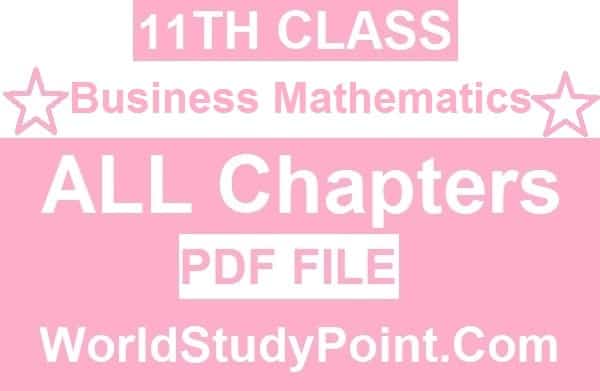 1st Year Business Mathematics