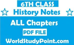 6th Class History Notes