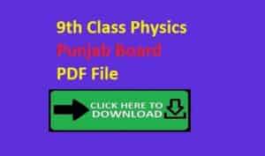 9th Class Physics Subject Notes