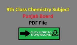 9th Class Chemistry Subject Notes