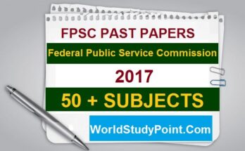 fpsc past papers 2017