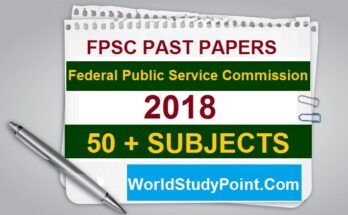 FPSC Past Papers 2018