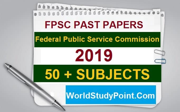FPSC Past Papers 2019