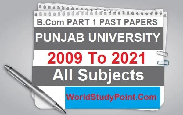 B.com Part 1 All Subjects Past Papers