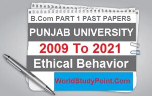 B.com Part 1 Ethical Behavior