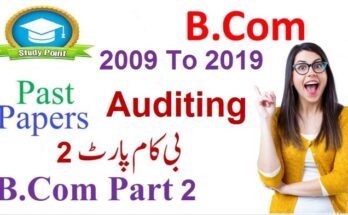 Review of B.com Part 2 Auditing the Financial Statements Past Papers 2009 to 2021 Latest Download in PDF