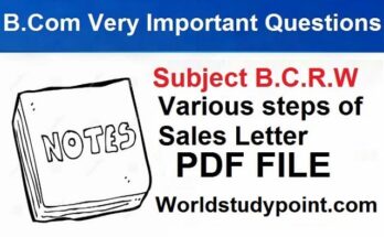 What are the various steps of Sales Letter