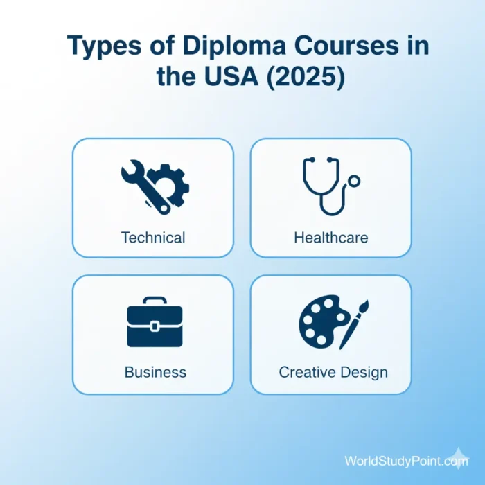 Different types of diploma courses in the USA 2025 – WorldStudyPoint.com