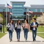 International students exploring 1-year diploma courses in the USA on a modern college campus – image by worldstudypoint.com